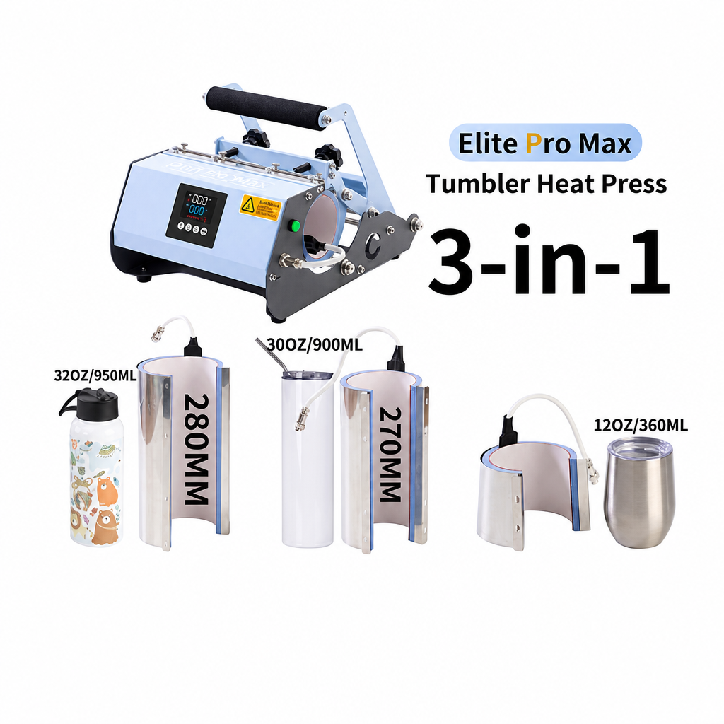 Plancha Térmica para Vasos y Tazas Elite Pro Max | Variaciones de 40 oz, 3 en 1 y 11 en 1