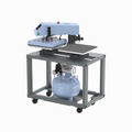 Plancha Térmica Neumática P15 Doble Estación (38x38, 40x50, 40x60 cm con Compresor 30L) o Mesa con Ruedas(Preventa)