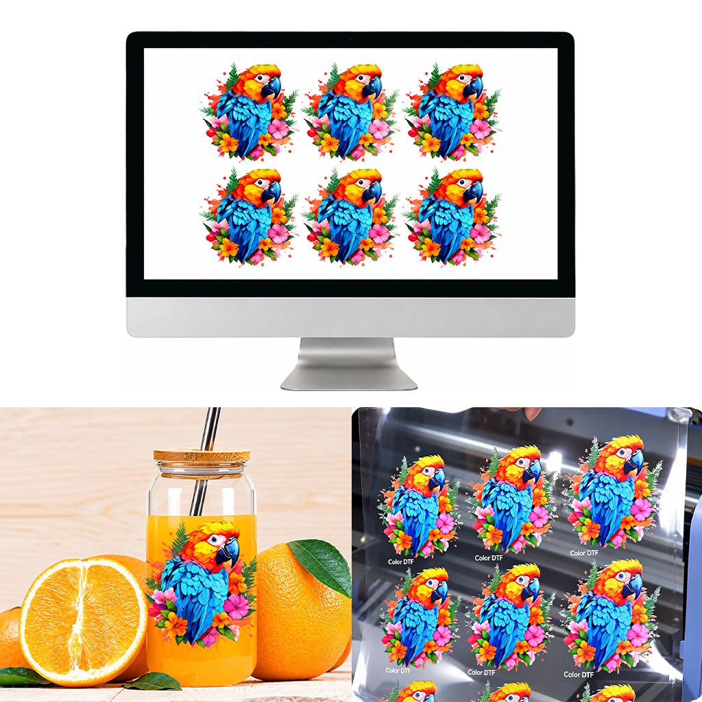 Juego de tintas UV DTF6 botellas de 500ml CMYBWV
