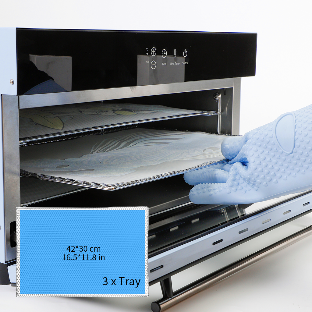 Three-tier A3 DTF curing oven, smokeless (integrated smoke extractor)