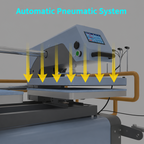 P16 Pro Double-Station Pneumatic Heat Press with Integrated 30L Air Compressor – 40x50 cm or 40x60 cm Models (Side Laser / Top Laser)