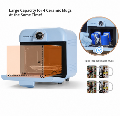 12-liter sublimation oven for glasses, mugs, and bottles