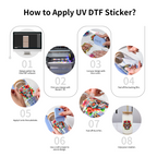 Juego de tintas UV DTF6 botellas de 500ml CMYBWV
