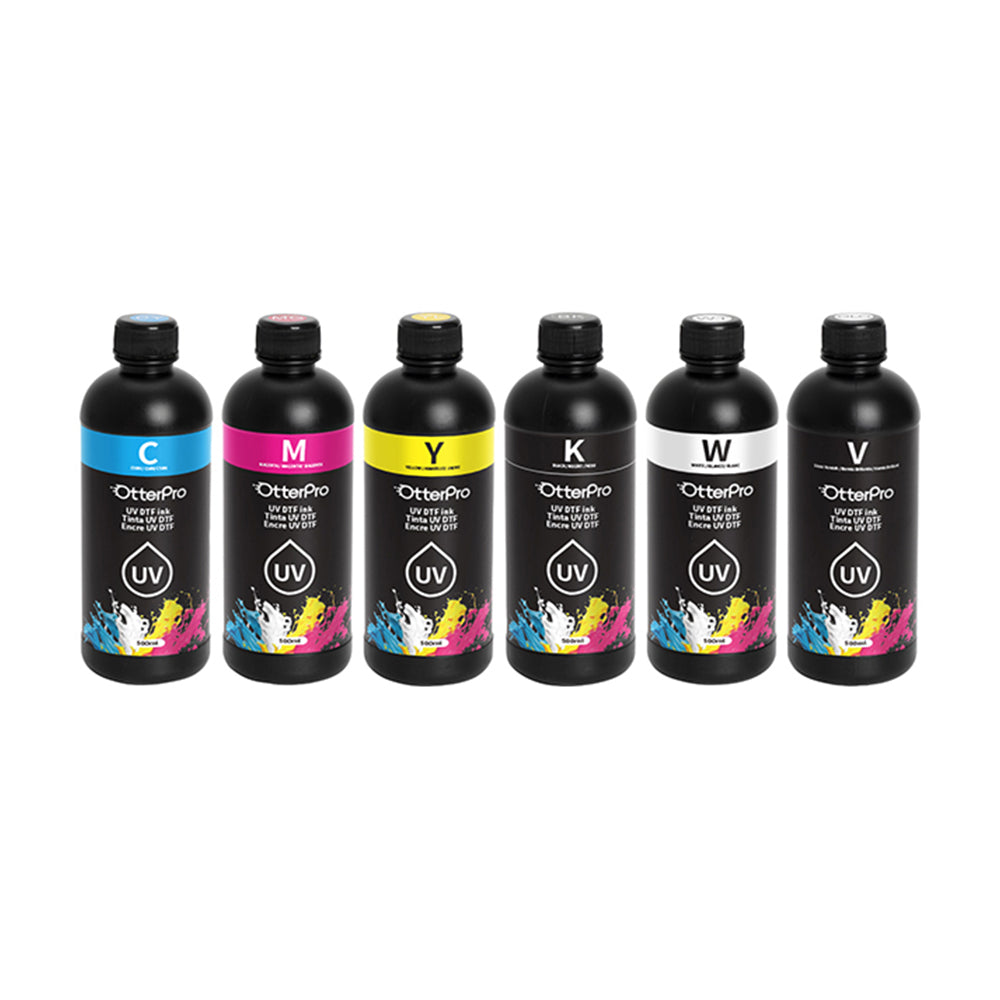 Juego de tintas UV DTF6 botellas de 500ml CMYBWV