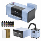 Impresora DTF M30 A3 30cm - Kit todo en uno con 6 botellas de tinta de 500ml película DTF de 0,3x100m, horno de curado y extractor de humos DTF