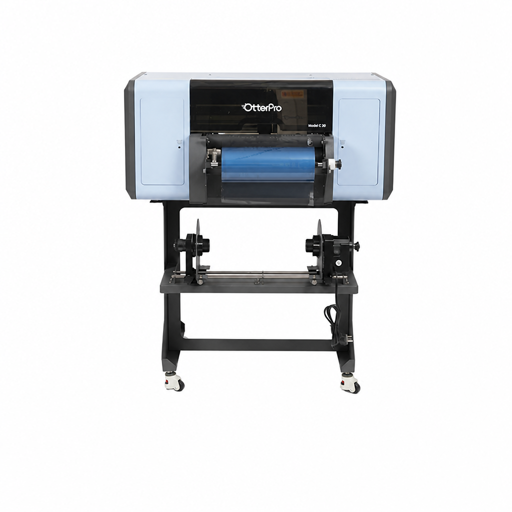 Impresora UV DTF C30 A3 30cm - Kit inicial con 6 botellas de tinta de 500ml películas A + B de 0,3x100m o soporte para recogida automática